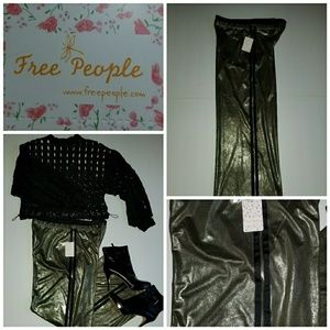 Olive green Free People track pants